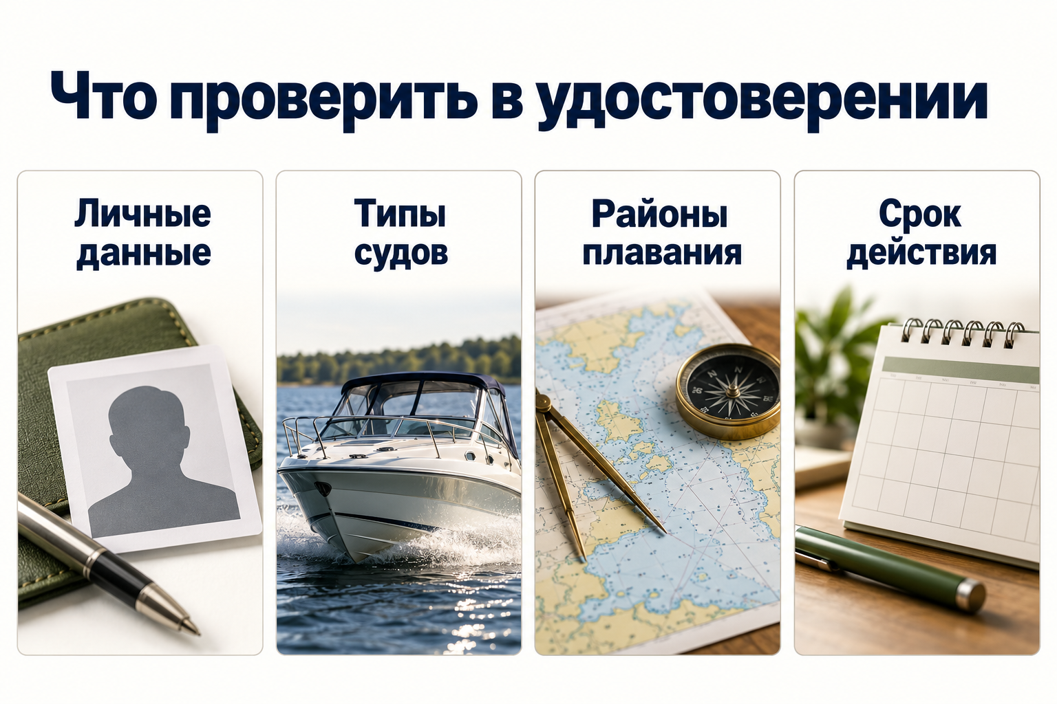 Что проверить в удостоверении судоводителя