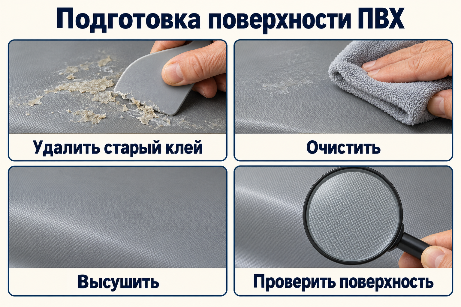 Подготовка поверхности ПВХ к новой поклейке